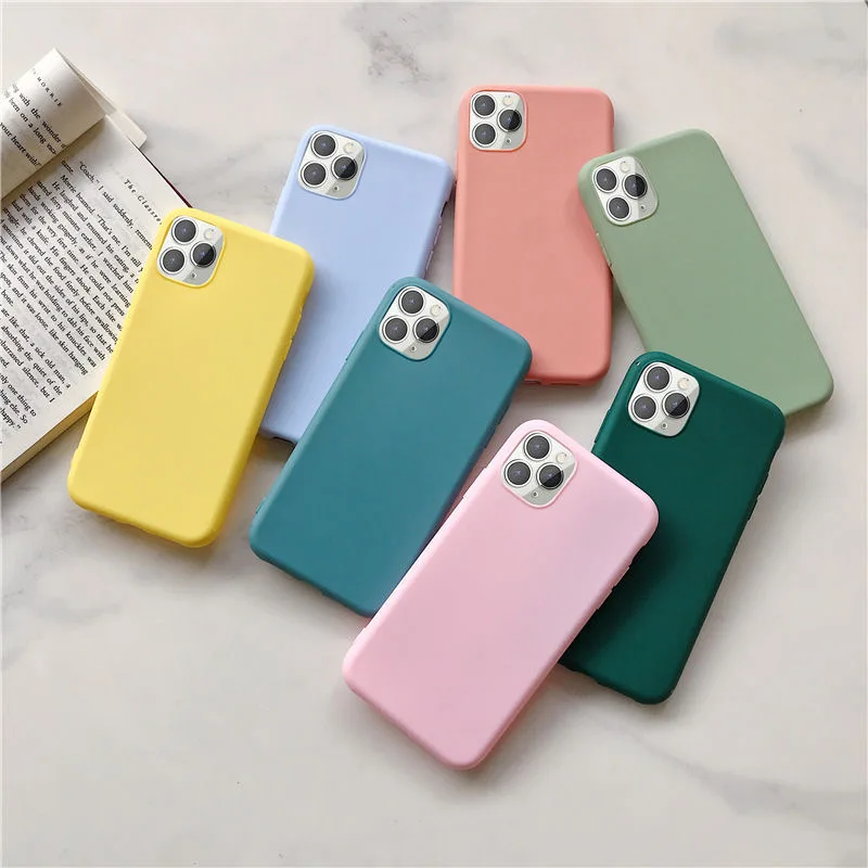 Модный мягкий цветной чехол для Galaxy A51 A71 Note 10 9 8 Plus силиконовый A10 A30 A50 S10E Lite S20