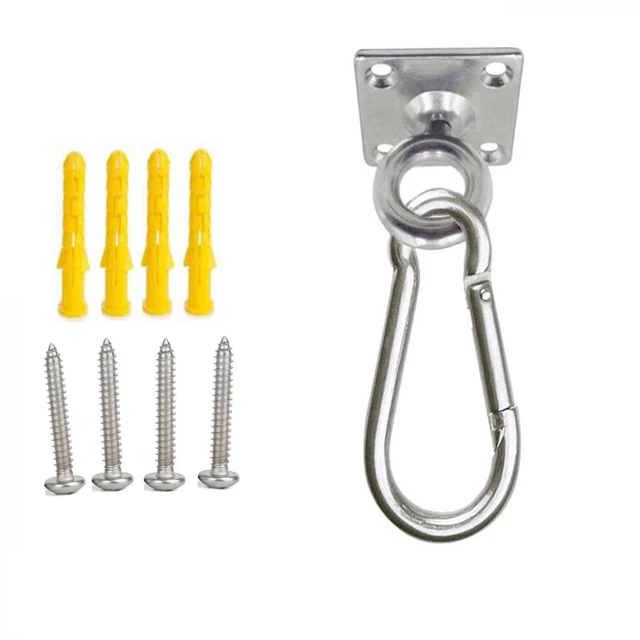 Stainless Steel Hammock Mount Ceiling Suspension Plates Hook Anchor Hanger Bracket For Gym Aerial Yoga Sex Swing Hanging Kit Rotatable base D