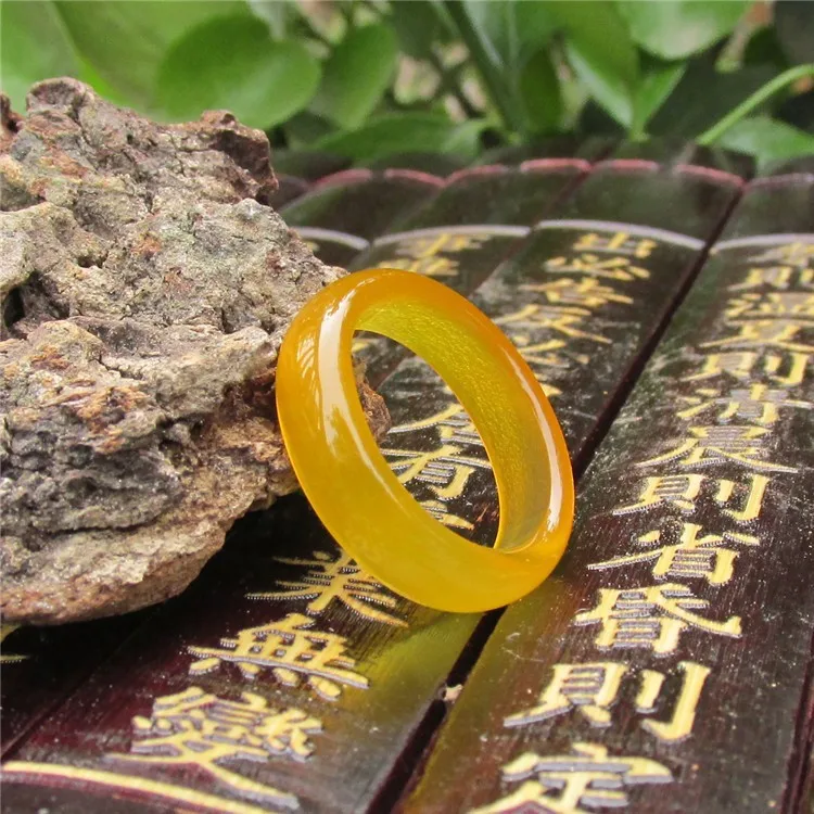 Tipos de hielo натуральные модели для мужчин и женщин; anillo de jade de Agata amarilla imperial tiras