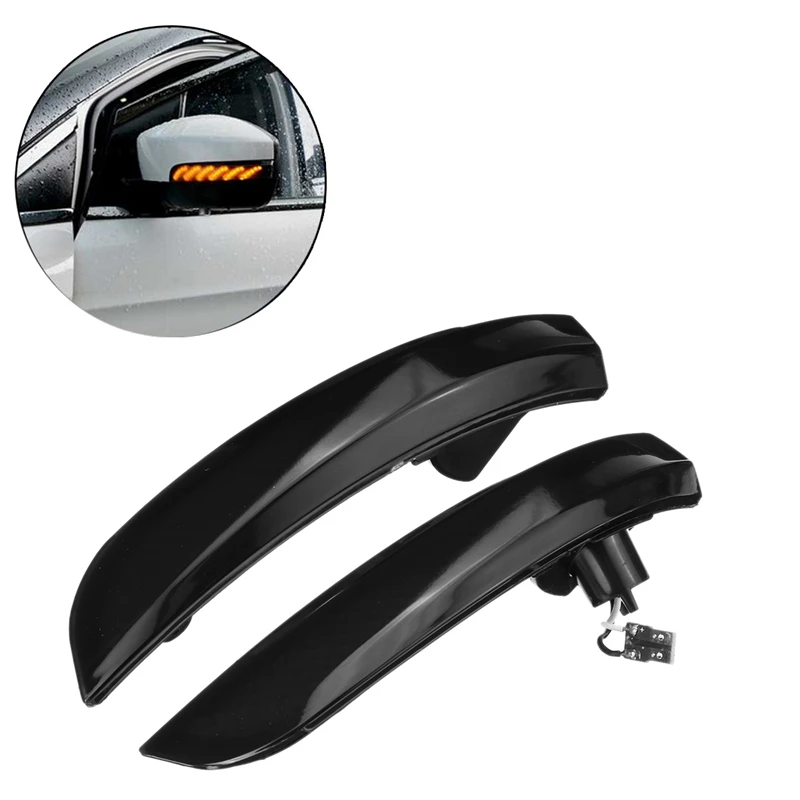 

DHBH-Car Rearview Mirror LED Dynamic Turn Signal Light Rear View Mirror Light for Ford Kuga Ecosport 2013-2019