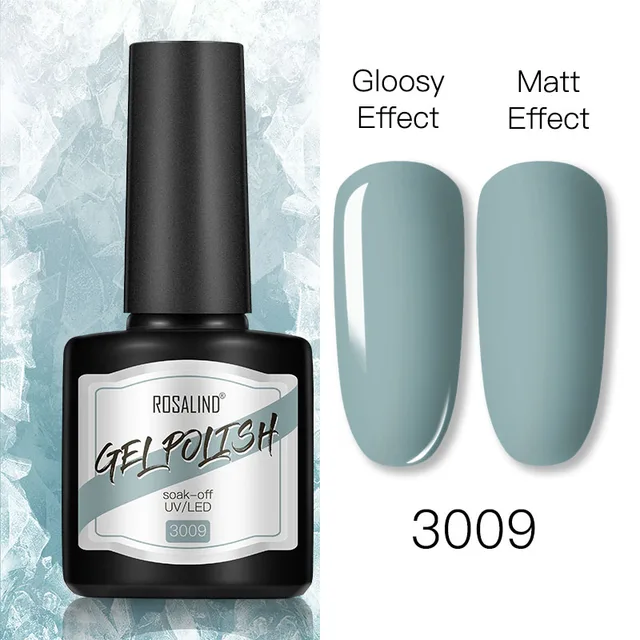 ROSALIND 8ml Gel Nail Polish Shiny Matte Effect Gel Polish For Manicure Nail Art Design Semi Permanent Painting Varnishes Gel RS17-3009
