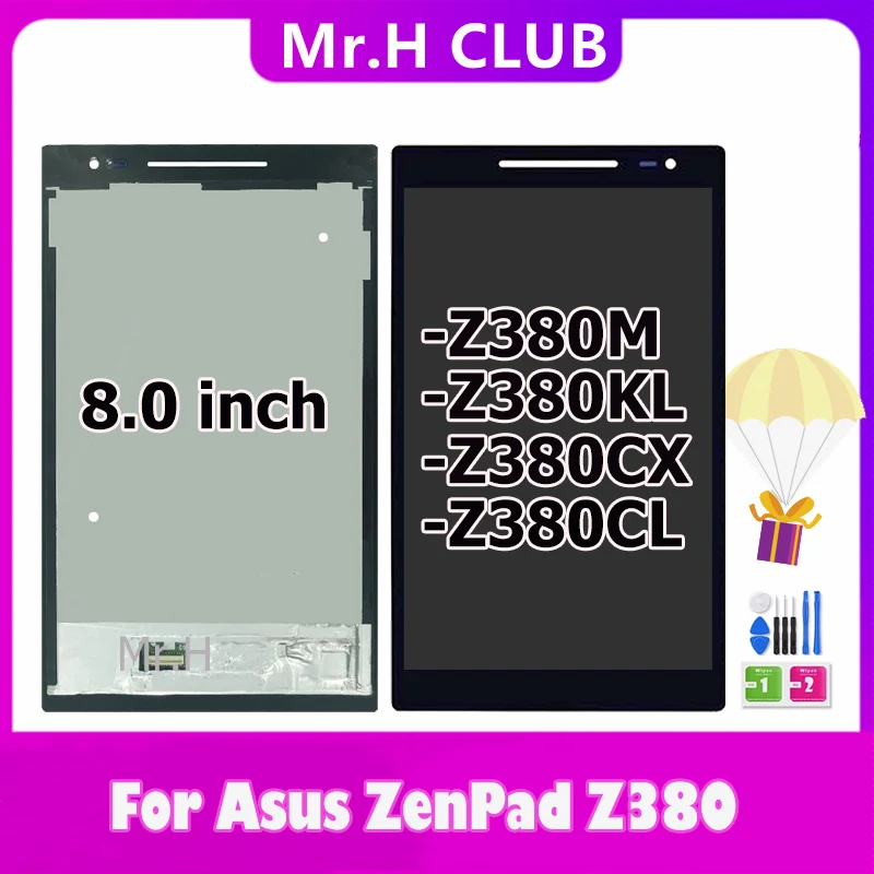 Оригинальный 8-дюймовый ЖК-дисплей для Asus Zenpad Z380 Z380KL Z380M Z380C Z380CA P022 P024 P00A |