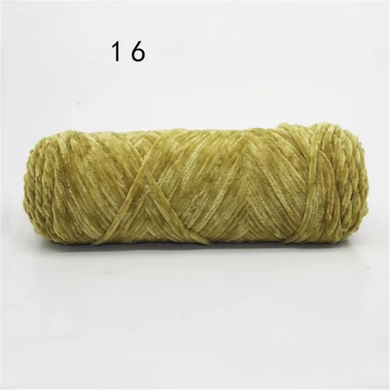5 шт. синель пряжа для вязания мягкий свитер шарф шелк и хлопок в смеси пряжа крючком 3,5 мм Мода - Цвет: 16 5pcs