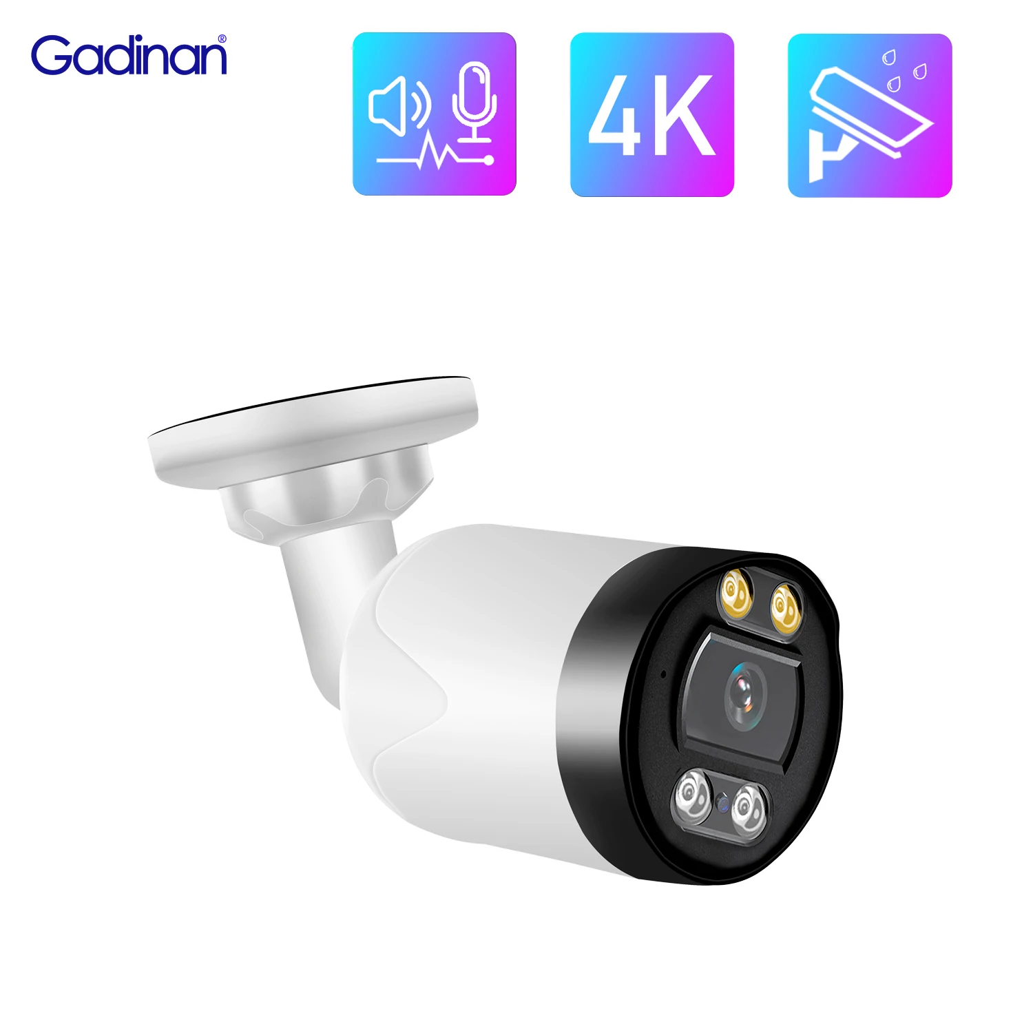 IP-камера Gadinan 8 Мп 4K POE H.265 | Безопасность и защита