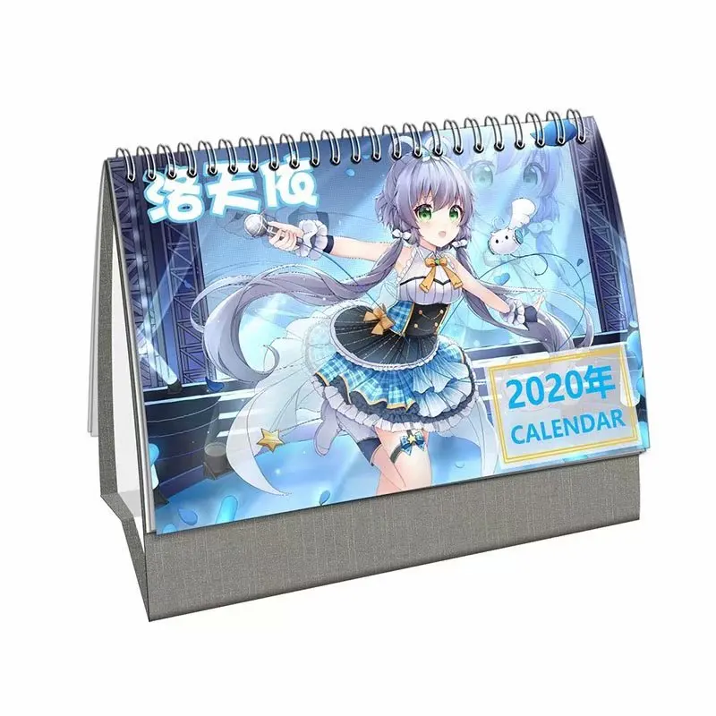 

2020 Year Luo Tianyi Cartoon character DIY Desktop Note Calendar daily Coil Calendars Daily Schedule Planner Desk calendar
