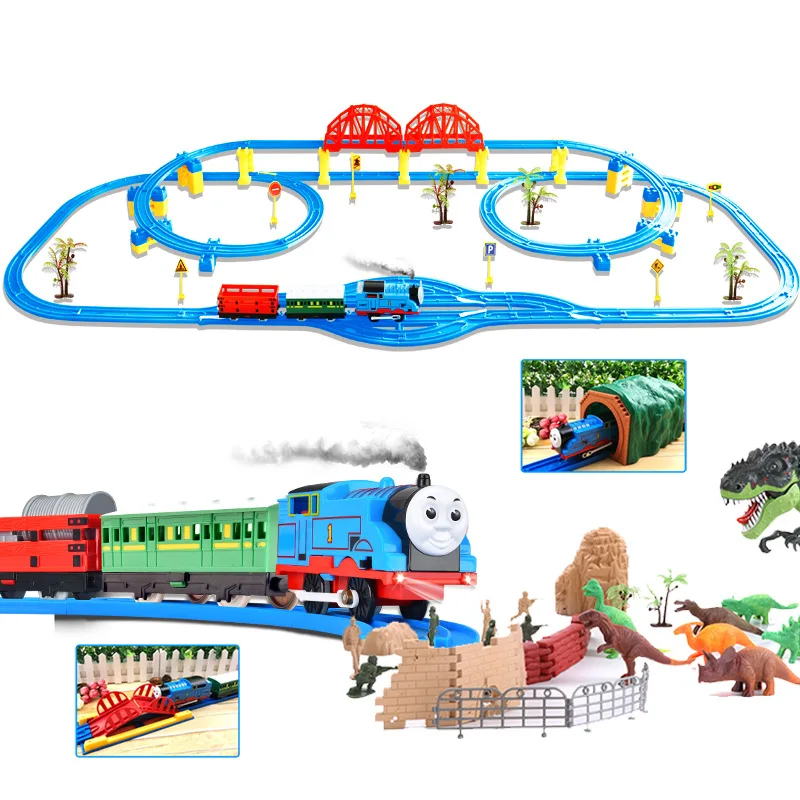 

2019 Hot wheels Tracks Thomas Electric Magicl Train Set Sound and Light Roller Coaster Toy Train Thomas Racing Tracks for Boy