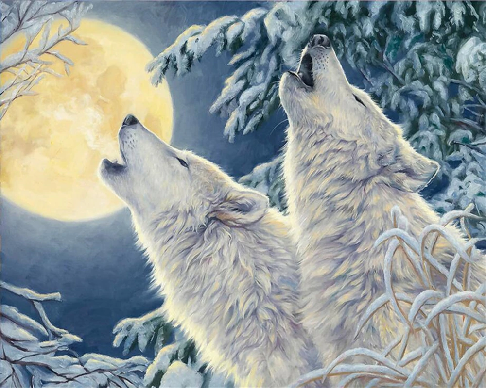 

wellyu Custom wallpaper wolf totem moonlight under white wolf fresco background wall living room bedroom TV mural wallpaper