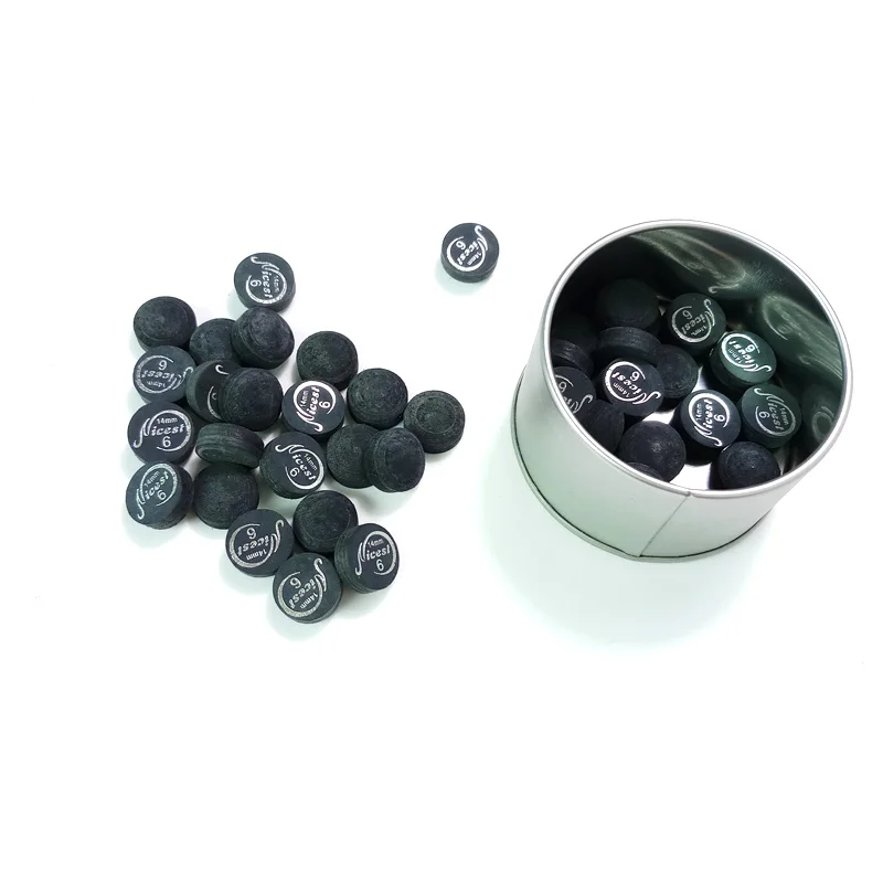 가장 멋진 라디안 당구 팁, 14mm 6 레이어, 블랙 당구 큐 스틱 팁, 당구 암 큐 액세서리, 50 개