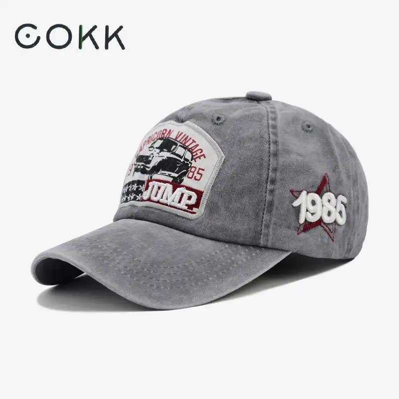 COKK хлопковая однотонная мужская бейсбольная кепка, винтажная Женская бейсбольная кепка, регулируемая бейсболка, кепка s Bone, мужская шляпа для папы, женская,, Gorras