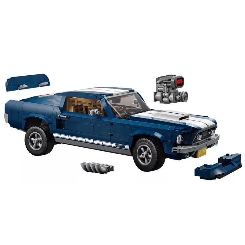Создатель 1967 Ford Mustang GT спортивный автомобиль строительные блоки комплект кирпичи классический фильм модель детские игрушки для детей подарок