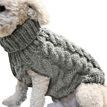 Sweter dla psa słodkie zwierzątko dostarcza sweter z dzianiny solidny sweter zimowy ciepły szczeniaczek Jumper Pet modne ciuchy Oversize M L XL tanie i dobre opinie CN (pochodzenie) 496645 Acrylic Jesień zima Stałe Classics