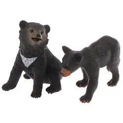 Моделирование лесной Статуэтка дикого животного 1 шт. медведь Действие Рисунок ПВХ игрушки подарочные Фигурки для детей
