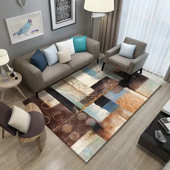 

LOUTASI Morden Living Room Rugs Geometric Pattern Carpet Mat Coffee Table Blanket Bedroom Mat Modern Nordic Style Floor Mats