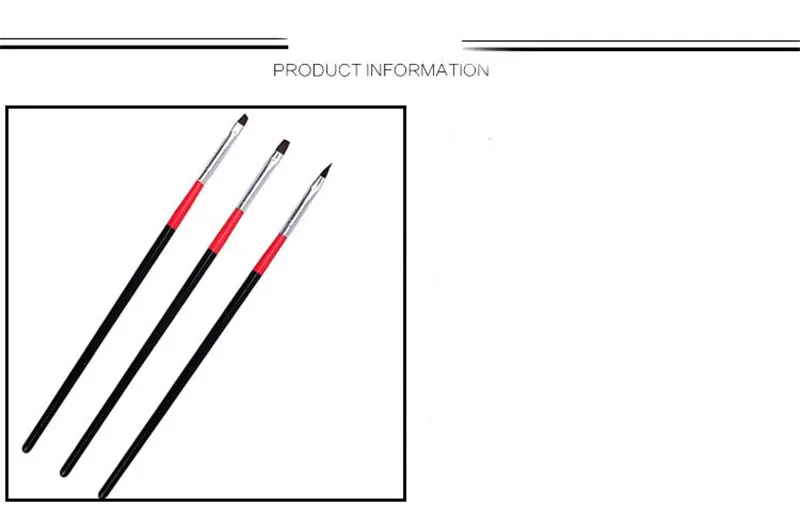 3 шт Акриловая кисть для французского маникюра, УФ-гель для наращивания, цветочный дизайн, набор ручек для рисования, полигель, инструмент для творчества