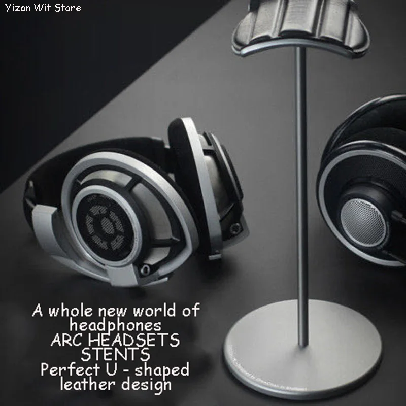 New universal headphone stand Metal support top leather wrap Protect your headphones Stylish and convenient
