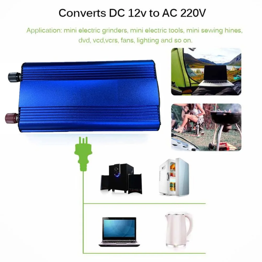 4000 Вт автомобильный инвертор питания зарядное устройство DC 12 В/24 В в AC 220 В синусоидальный преобразователь интерфейсы трансформатор напряжения адаптер