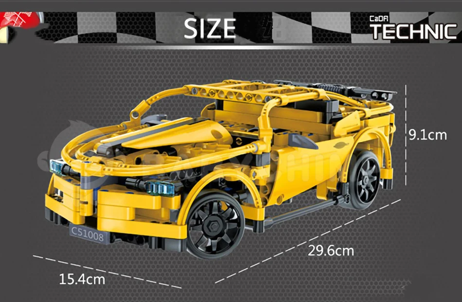 Supercar 419 шт. строительные блоки Технические супер Радиоуправляемая машина 2,4 ГГц электрический пульт дистанционного управления гоночный