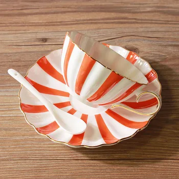 

Modern Iris Skeleton Style Class I Studio Chinese Tea coffee Cup Spoon with Porcelain Ceramic Gift Box Cafe Tea Game