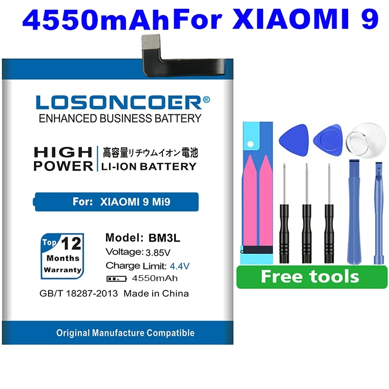 LOSONCOER BM3L 4550 мАч аккумулятор для Xiao mi 9 mi 9 M9 mi 9 для Xiao mi 8 SE mi 8 SE M8 SE BM3D Аккумуляторы для телефонов большой емкости