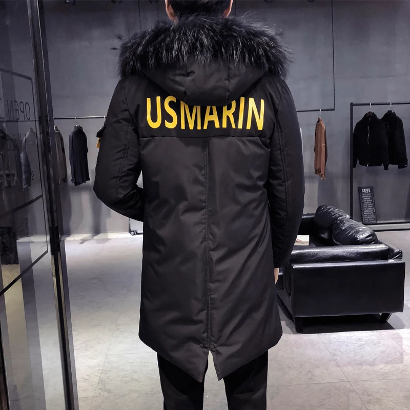 

Fashion Casual Loose Warm Cotton Coat Men Overcoat Winter Long Thick Parkas Jacket Outerwear Manteau Homme Hiver Jaqueta Bomber