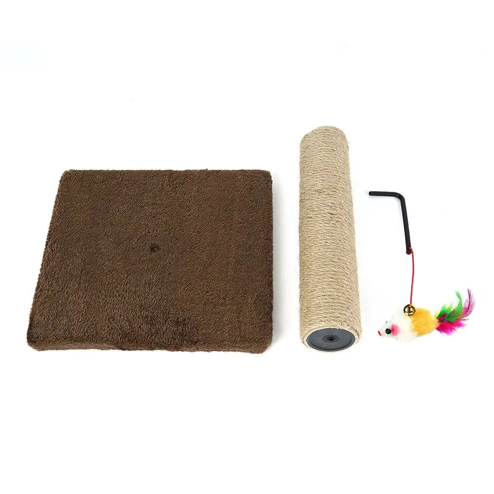 

UK M6-2 Pet Cat's Tree Climbing Frame Toy with Fish Shape Bell Toy Cat Scratching Posts Cat Scratch Board Jumping Training Toy