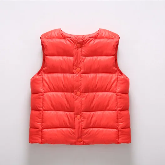 Детский жилет; куртка без рукавов; детская одежда; жилеты для мальчиков; хлопковый жилет для маленьких девочек; сезон осень-зима; новая верхняя одежда; куртка - Цвет: Red