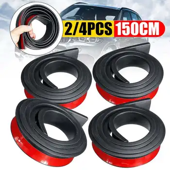 

Pair 1.5m Universal Rubber Car Wheel Arch Protection Moldings Trim Anti-scratch Mudguard Auto Tire Protection Cover Sticker