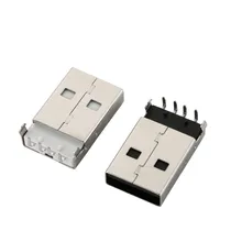 10 шт. USB 2,0 Jack A Тип штекер разъем USB AM 4pin раковина 1,2 DIP кабель пайки