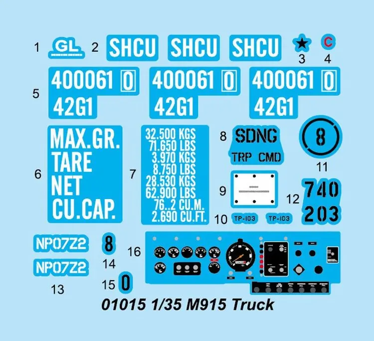 Trumpeter 01015 1/35 M915 трактор с M872 бортовой прицеп и 40-футовый контейнерный модельный комплект