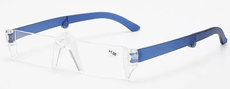 Новое поступление, Мужские Складные небольшие очки для чтения в форме жука, портативные очки для пресбиопии, очки для женщин+ 1,0+ 1,5+ 2,0+ 2,5 - Цвет оправы: Синий