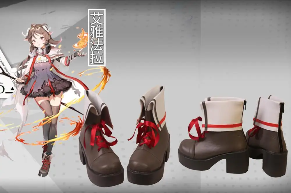Аниме Косплей Arknights Eyjafjalla обувь короткие сапоги косплей обувь Лолита индивидуальный заказ
