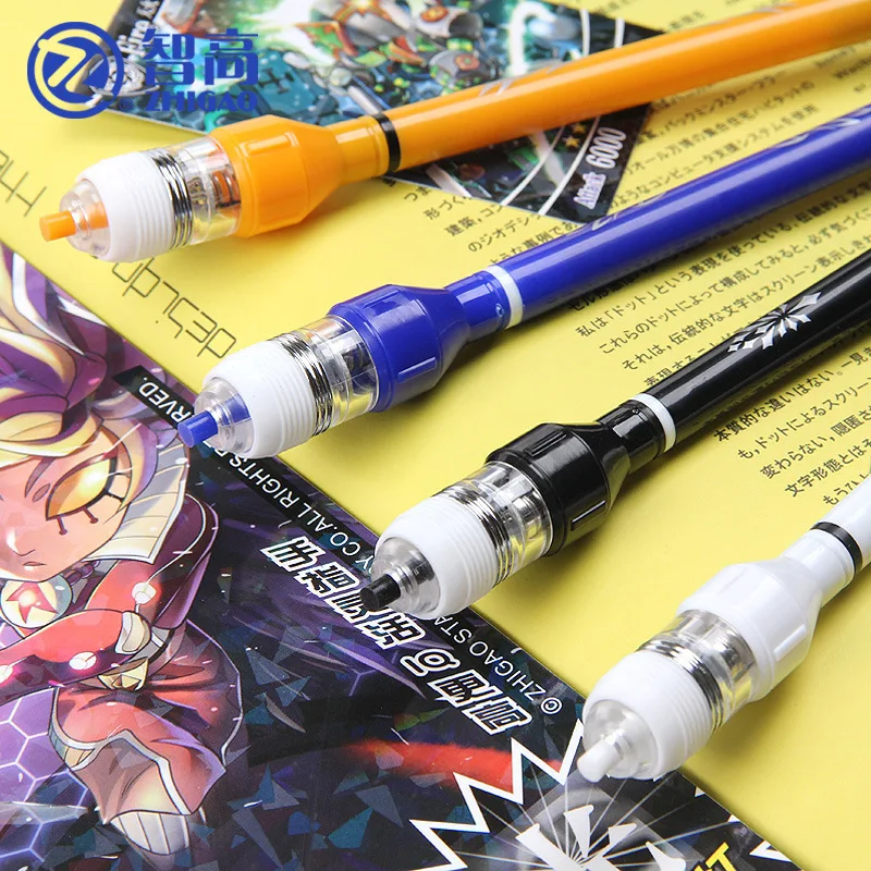 

GIGO Shining Spring Pen V18 Seven-Color Colorful Luminous Fingertip Balance Pen-Style Writing around liang yong bi