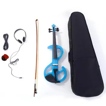 

High-grade 8 Pattern 4/4 Electric Silent Violin Kit,With Case, Bow, Rosin,Earphone,Connecting Line,Bridge US UK Drop Shipping