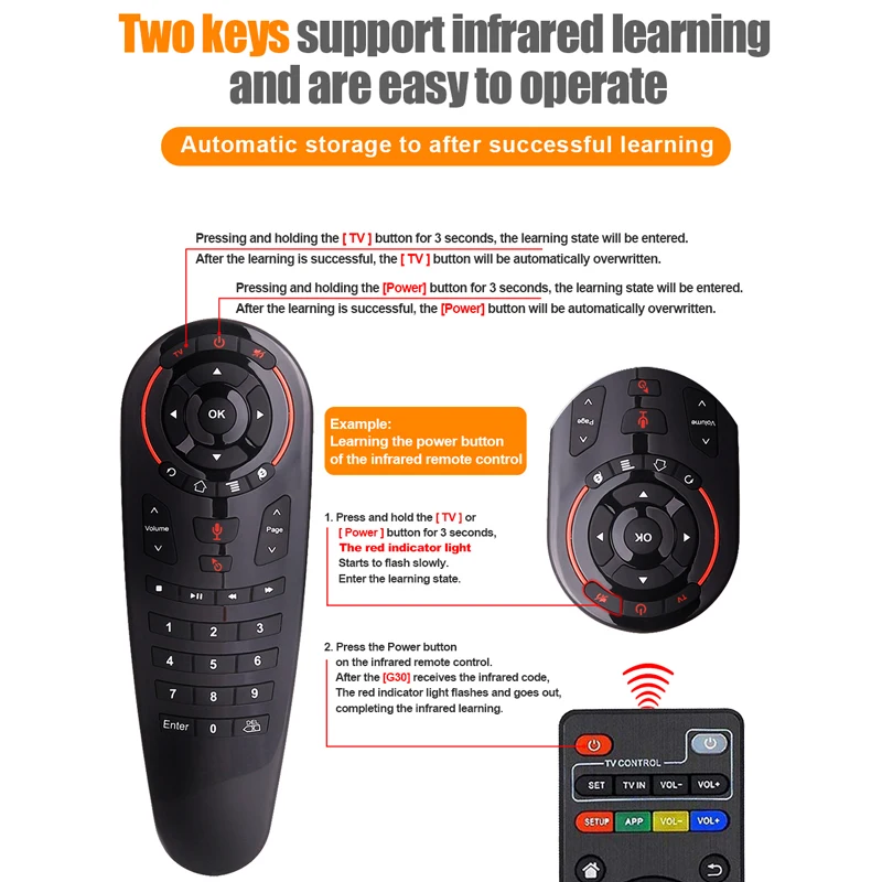 G30 g30s fly Air Mouse Голос airmouse 6 осевой гироскоп 2 4 ГГц смарт пульт дистанционного