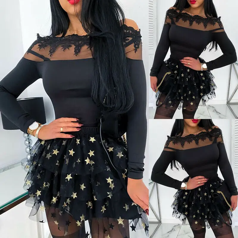 ladies black bardot tops