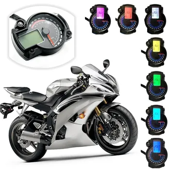 

Motorcycle LCD Digital Tachometer Gauge Odometer ABS Speedometer Instrument Black Speed Display Dashboard Speed Dashboard