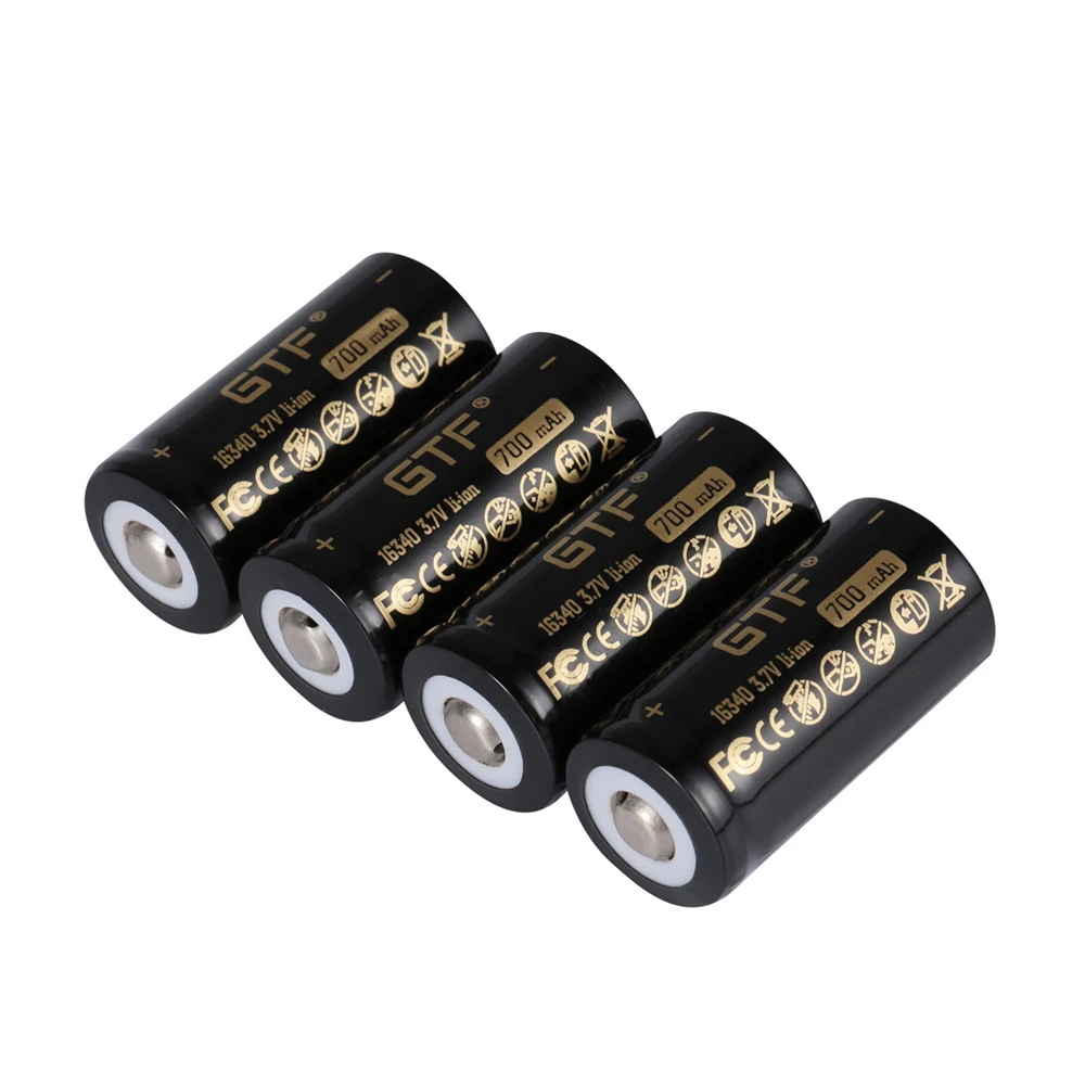 2 Knopfzelle Batterie 16340 Cr123 2800mah Wiederaufladbare 3,7 Ladegerät Rs08 