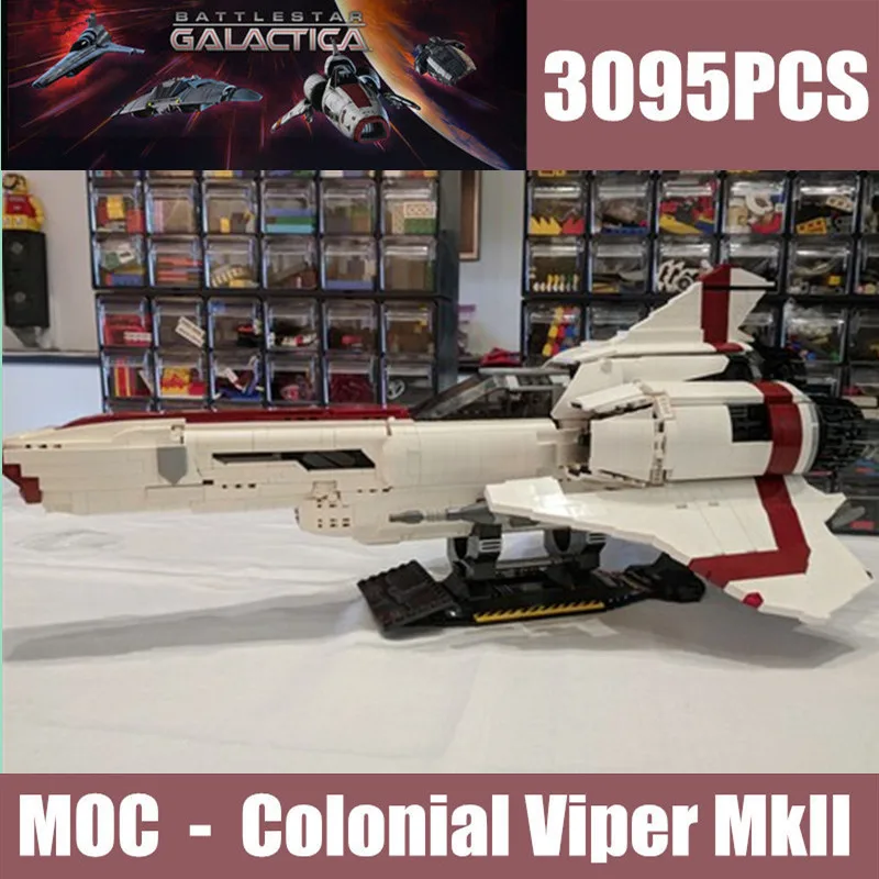 battlestar Galactica MOC Colonial Viper MKII fit MOC-9424 technic Звездные войны строительные блоки кирпичи детские игрушки
