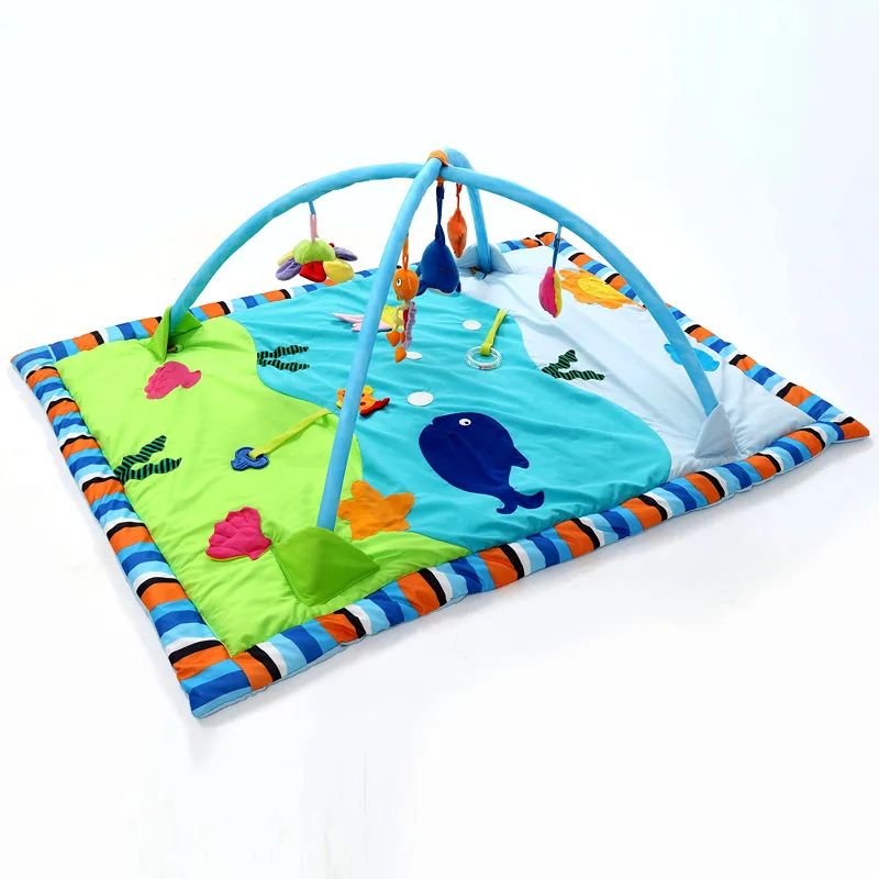 OLOEY 1.5 КГ Мягкие Детские Play Mat150 * 110 СМ Длинный Океан Лето Хлопок Игры Ковер Коврик