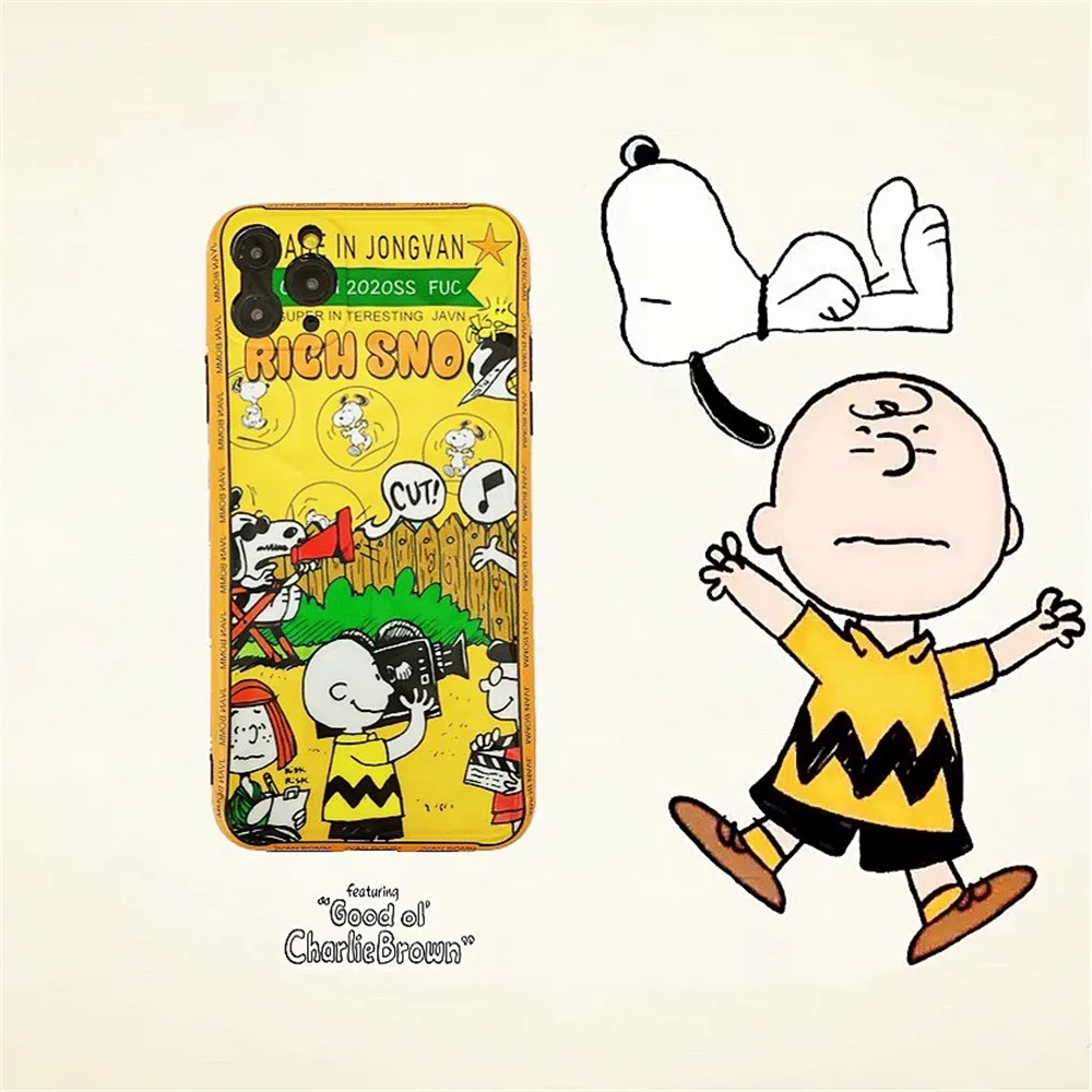 2020 Y 3D Peanut dog Photography Charlie Brown Phone Case For iPhone 7 8 Plus 11Pro 11ProMax 11 X Xs Max Xr Cover Fundas |