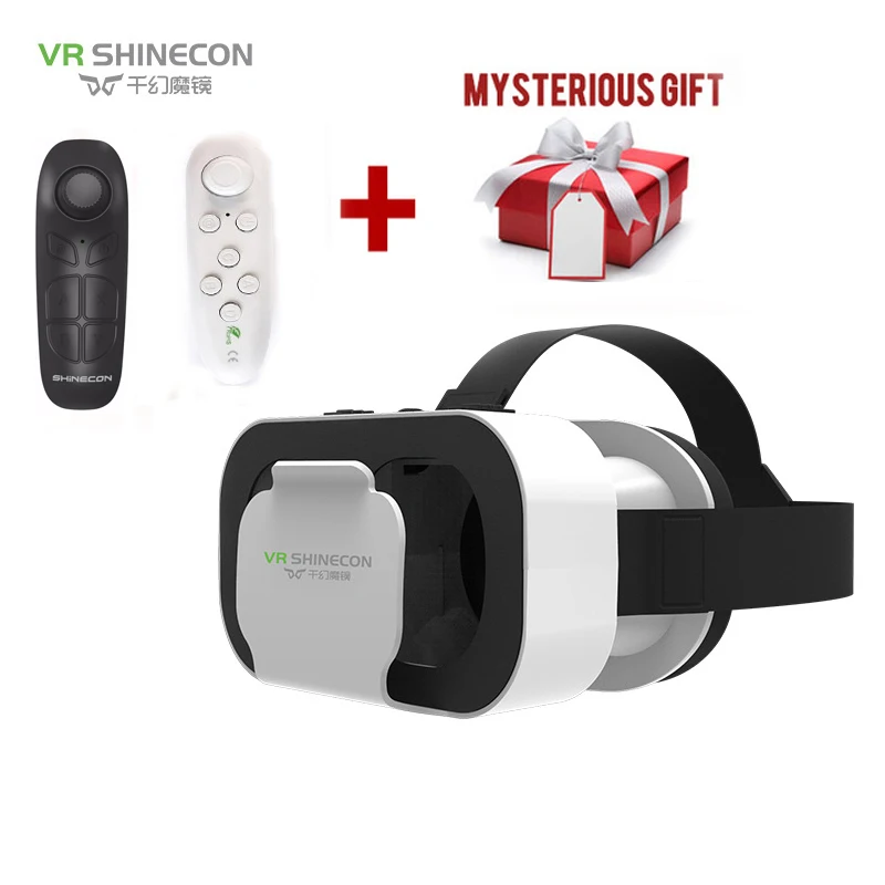 Discount Cheap RwJgl VR SHINECON BOX 5 Mini VR Glasses 3D Glasses Virtual Reality Glasses VR Headset For Google cardboard Smartp