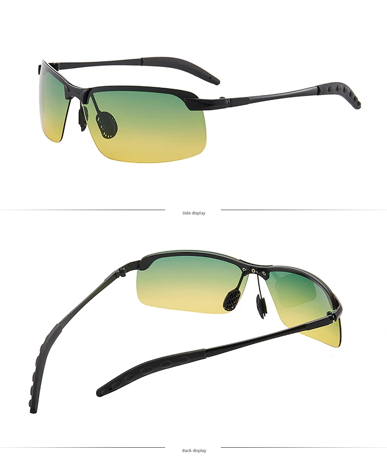 Автомобильные очки ночного видения, мужские антибликовые очки ночного видения для вождения, защитные очки для вождения, УФ-поляризованные солнцезащитные очки