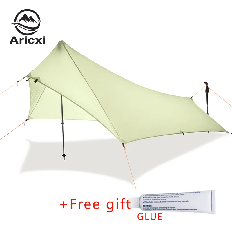 Ultra Light Rain Fly Tent Tarp Waterproof 20d Silicone Coating Nylon Camping