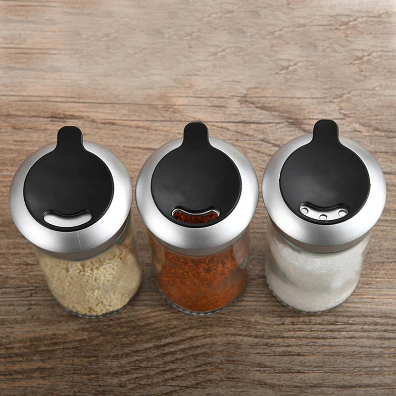 Spice Jar Seasoning Bottle Spice Pepper Salt Shaker Rotating Cover Salt Sugar Condiments Storage Container Kitchen Tools spice jar seasoning jar seasoning bottle spice dispenser