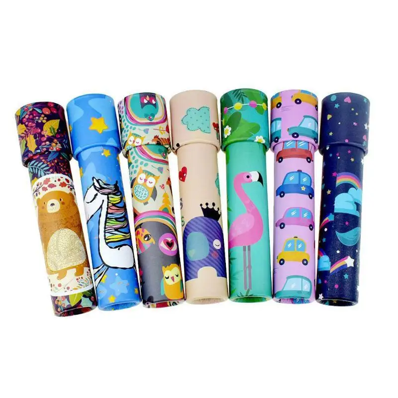 

diy kaleidoscope rotating paper educational toy polygon prism magic color world children's toy autism kid educational toy