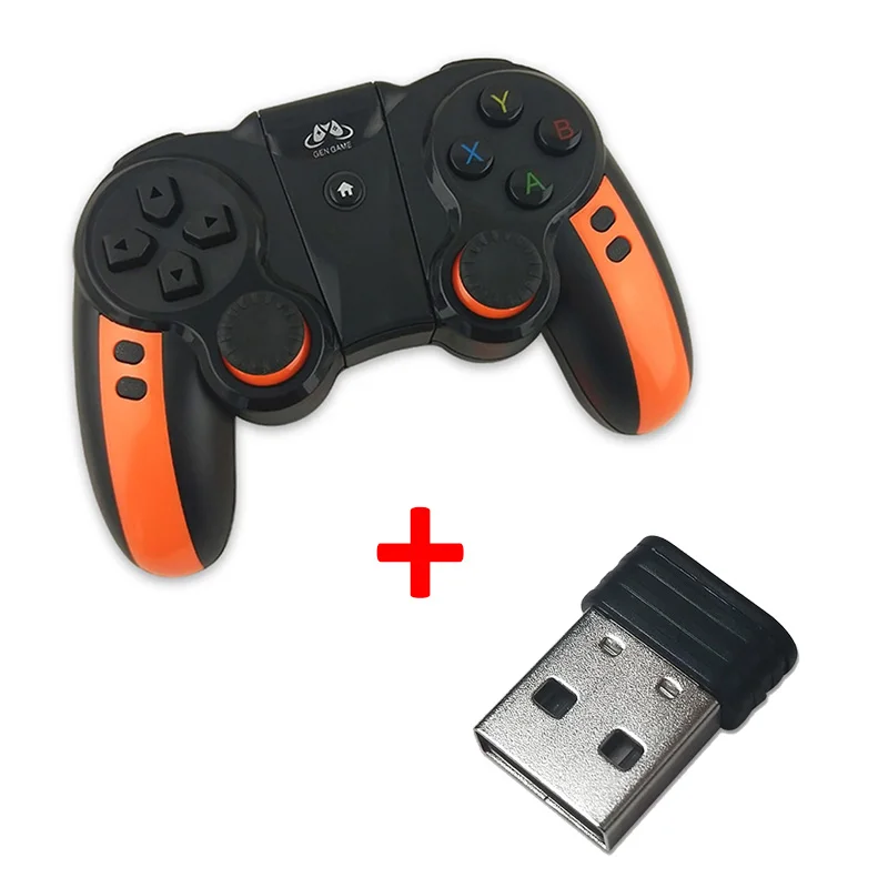 Gamepad Receiver 2-в-1 геймпад Bluetooth Беспроводной игровой контроллер с держателем 10 часов рабочего времени для мобильных телефонов Android и ПК игровой джойстик - Цвет: Gamepad Receiver