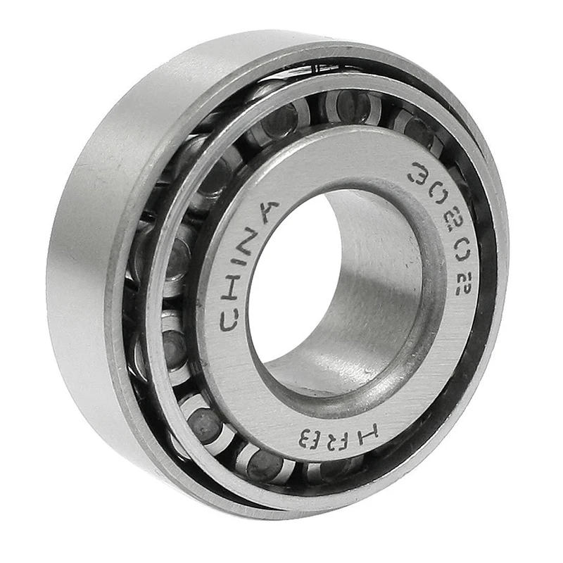 Single Row 15mm x 35mm x 12mm Tapered Roller Bearing 30202 Silver Tone