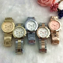 Новинка, мужские и женские часы из нержавеющей стали, 5 стилей, круглые часы для пар, модные роскошные ювелирные изделия, подарок, Прецизионная темпера, мужские Изысканные часы