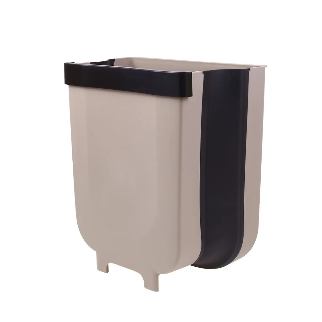 Настенный Складной мусорный ящик для кухонного шкафа, подвесной мусорный бак - Цвет: Coffee