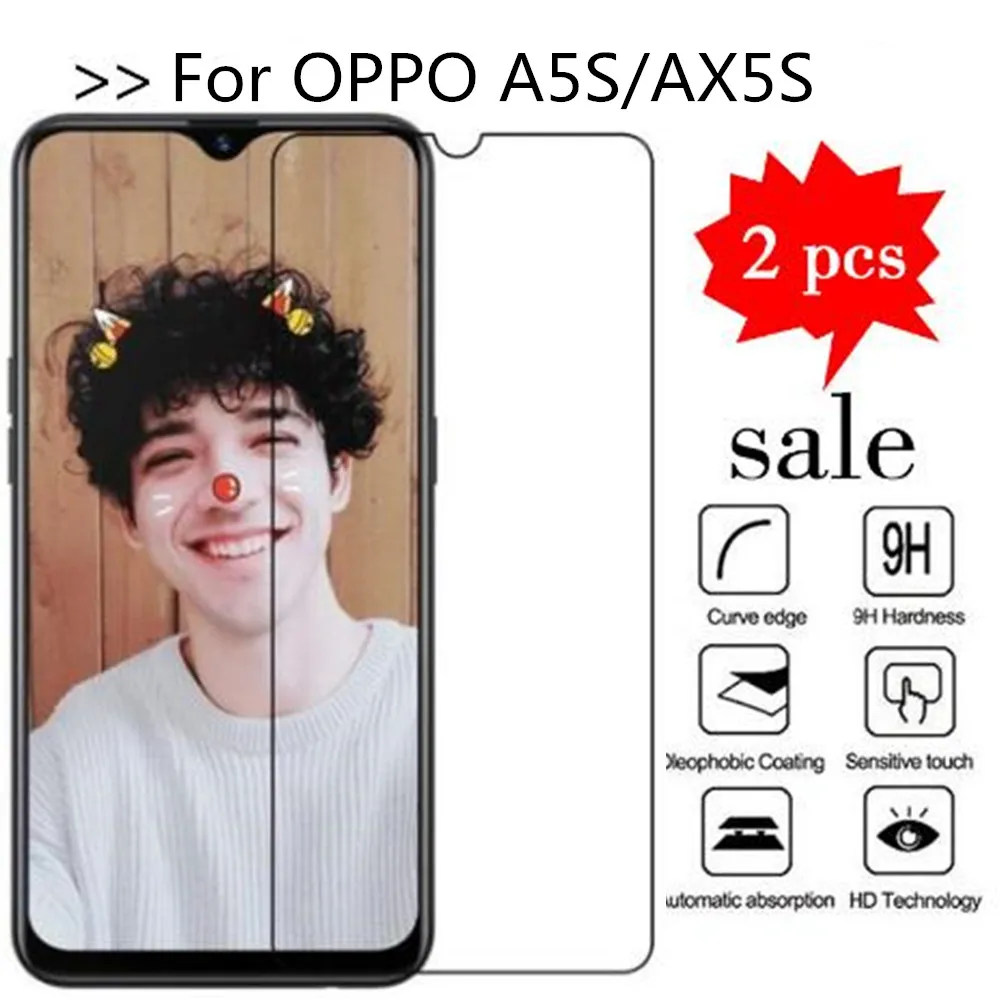Закаленное стекло 9H для OPPO A5S Высококачественная защитная пленка